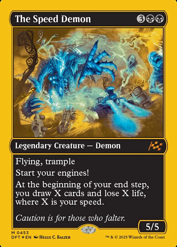 2025 Aetherdrift The Speed Demon mythic #453 mythic card image
