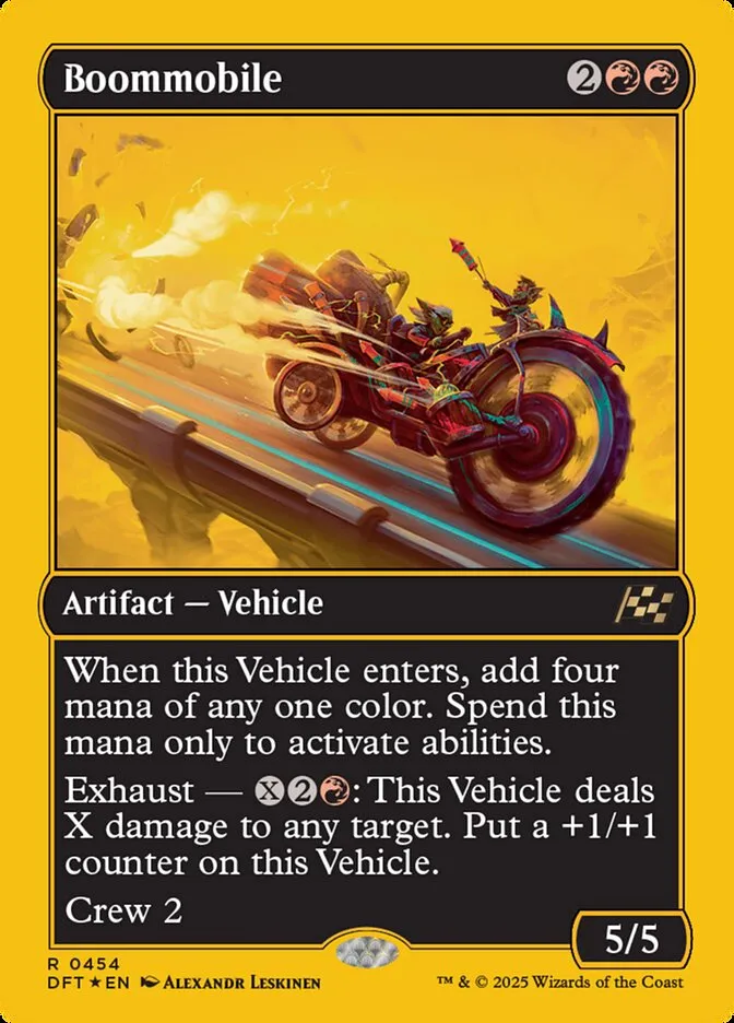 2025 Aetherdrift Boommobile [First Place Foil] rare #454 rare card image