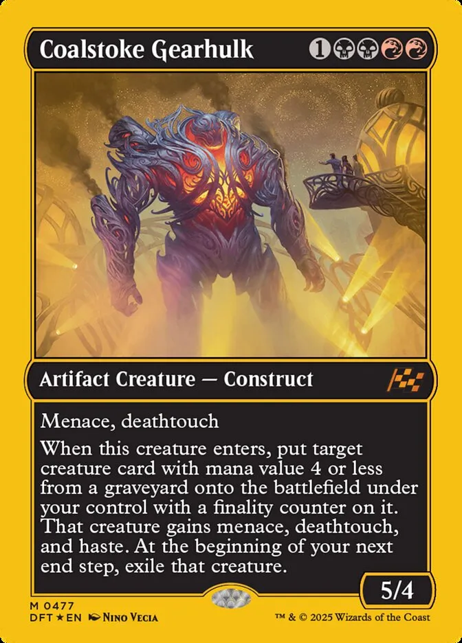 2025 Aetherdrift Coalstoke Gearhulk mythic #477 mythic card image