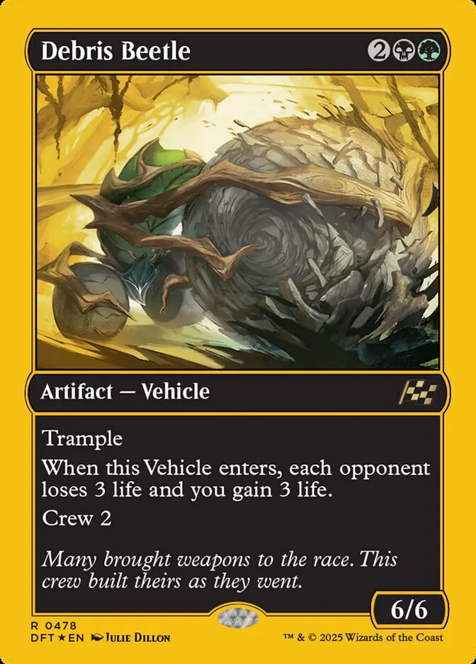2025 Aetherdrift Debris Beetle rare #478 rare card image