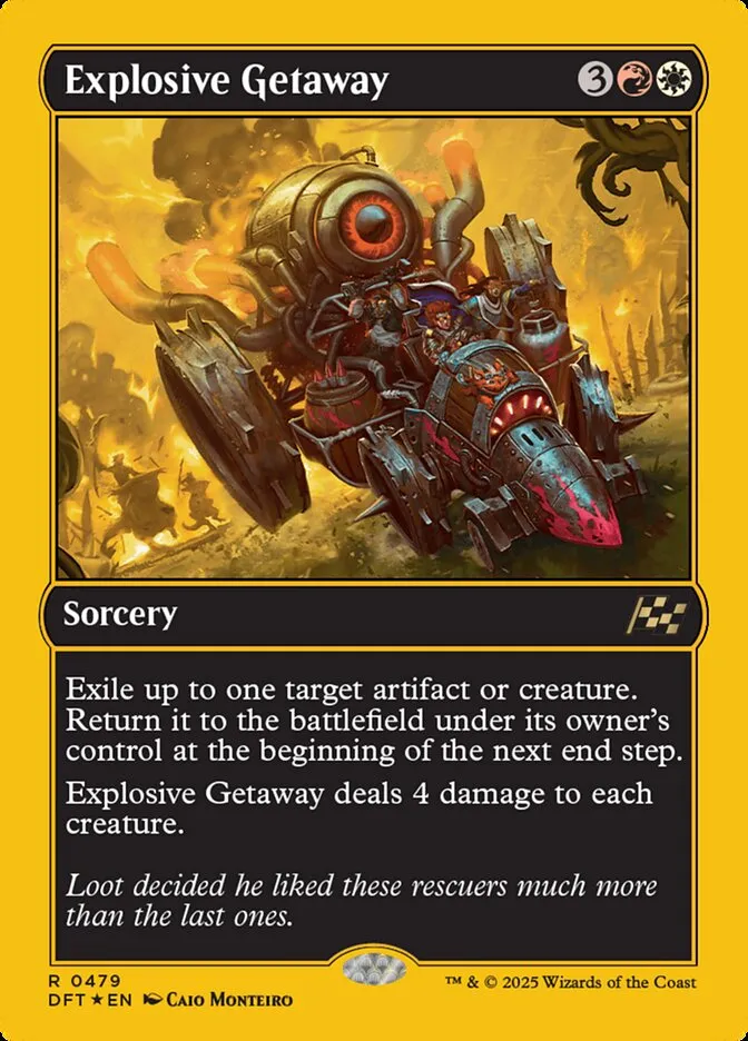 2025 Aetherdrift Explosive Getaway rare #479 rare card image