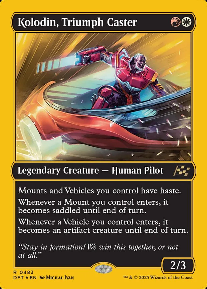 2025 Aetherdrift Kolodin, Triumph Caster rare #483 rare card image