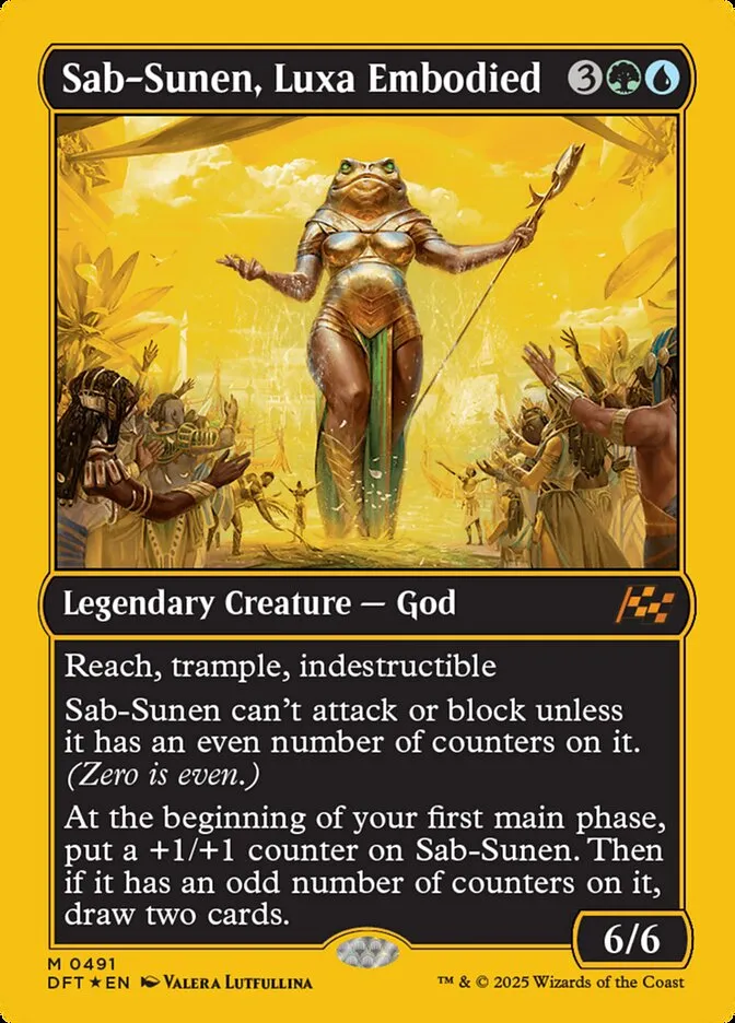 2025 Aetherdrift Sab-Sunen, Luxa Embodied [First Place Foil] mythic #491 mythic card image