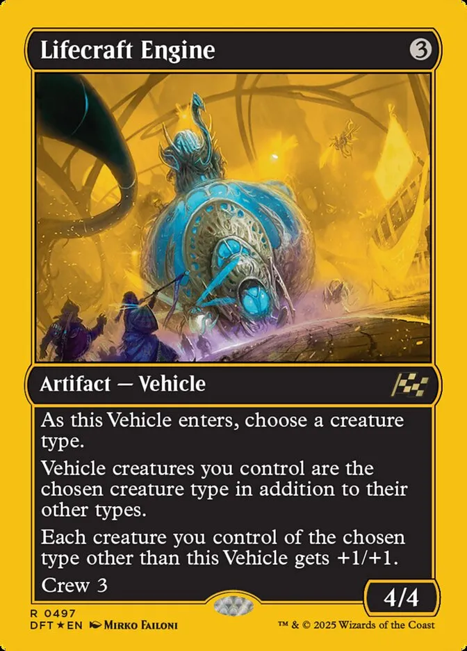 2025 Aetherdrift Lifecraft Engine rare #497 rare card image