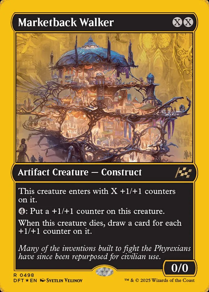 2025 Aetherdrift Marketback Walker rare #498 rare card image