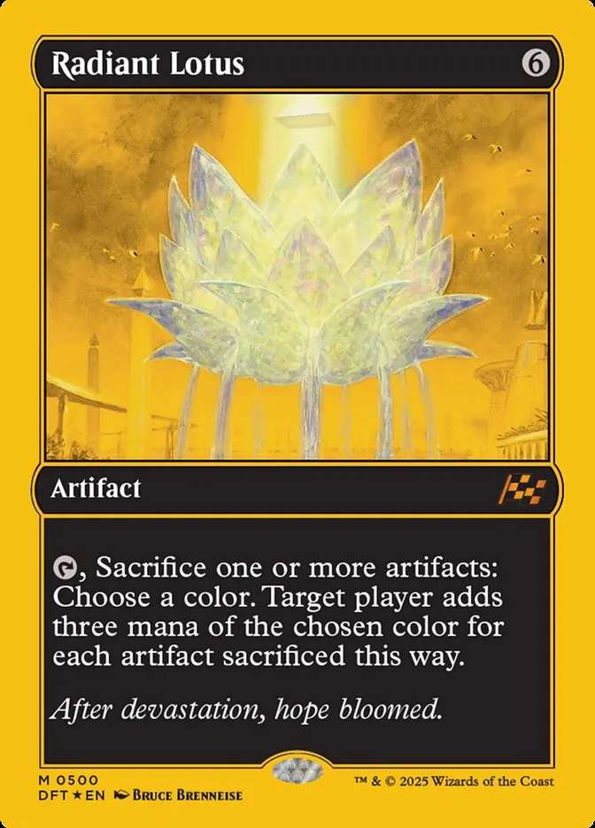 2025 Aetherdrift Radiant Lotus mythic #500 mythic card image