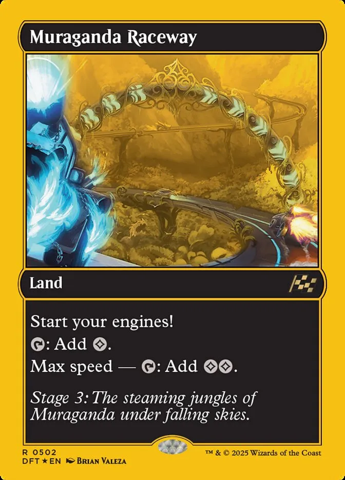 2025 Aetherdrift Muraganda Raceway [First Place Foil] rare #502 rare card image