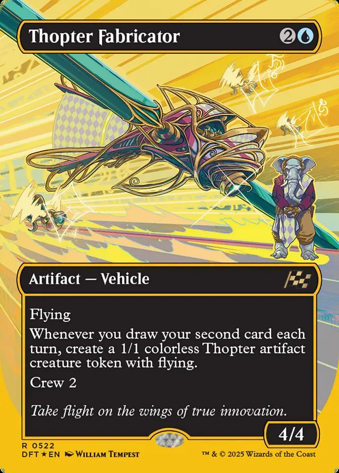2025 Aetherdrift Thopter Fabricator rare #522 rare card image