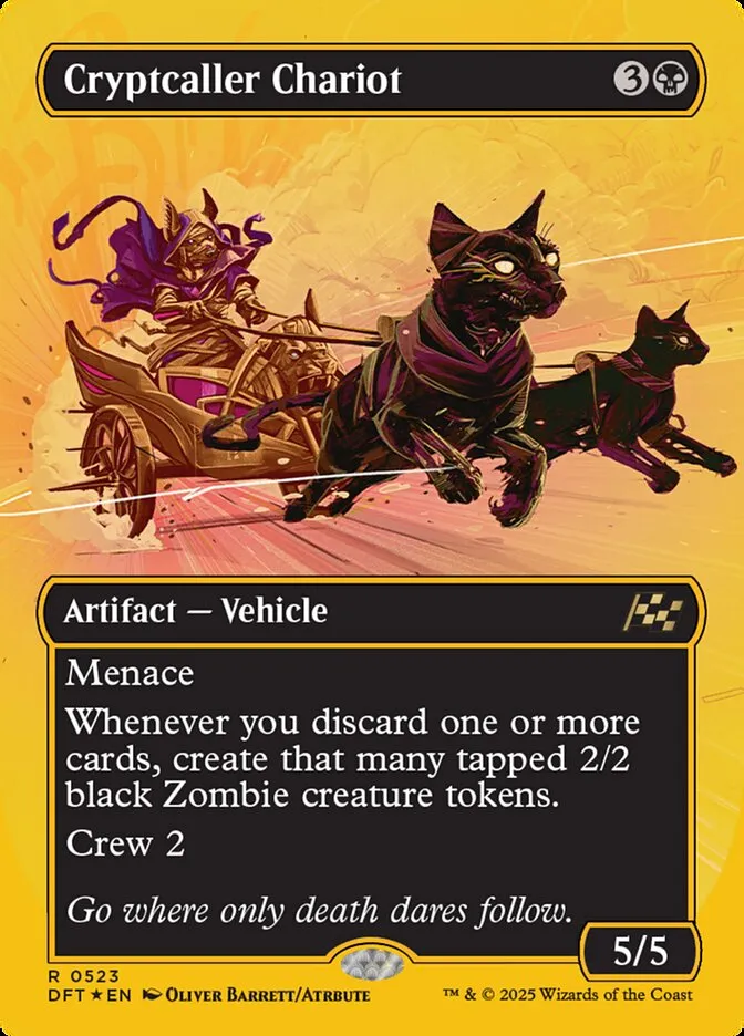 2025 Aetherdrift Cryptcaller Chariot rare #523 rare card image