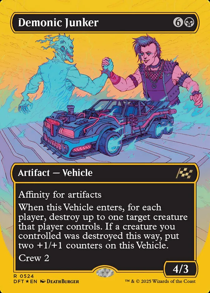 2025 Aetherdrift Demonic Junker rare #524 rare card image