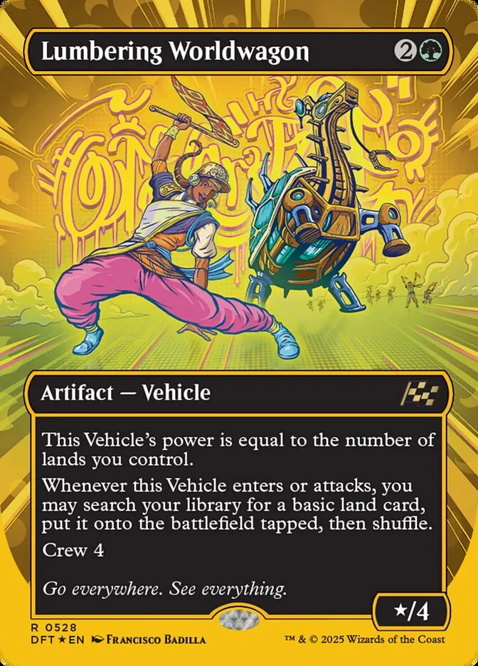 2025 Aetherdrift Lumbering Worldwagon rare #528 rare card image