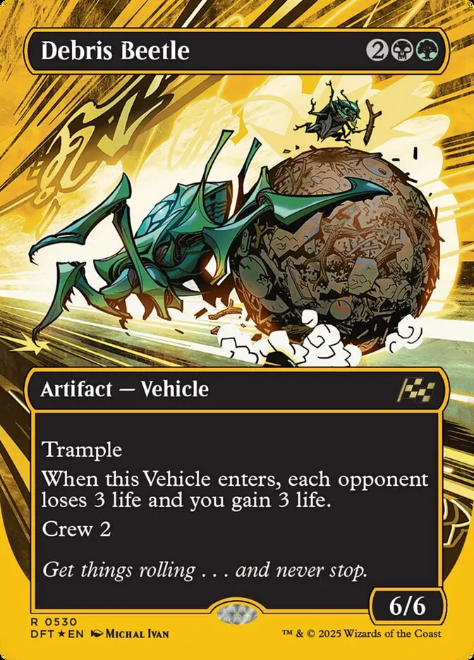 2025 Aetherdrift Debris Beetle rare #530 rare card image