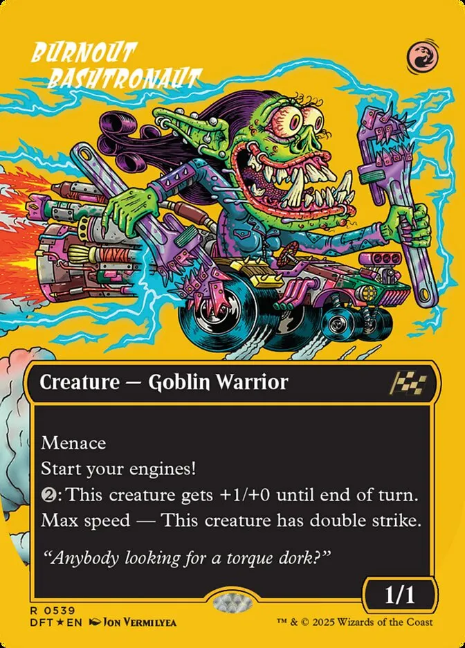 2025 Aetherdrift Burnout Bashtronaut [First Place Foil] rare #539 rare card image