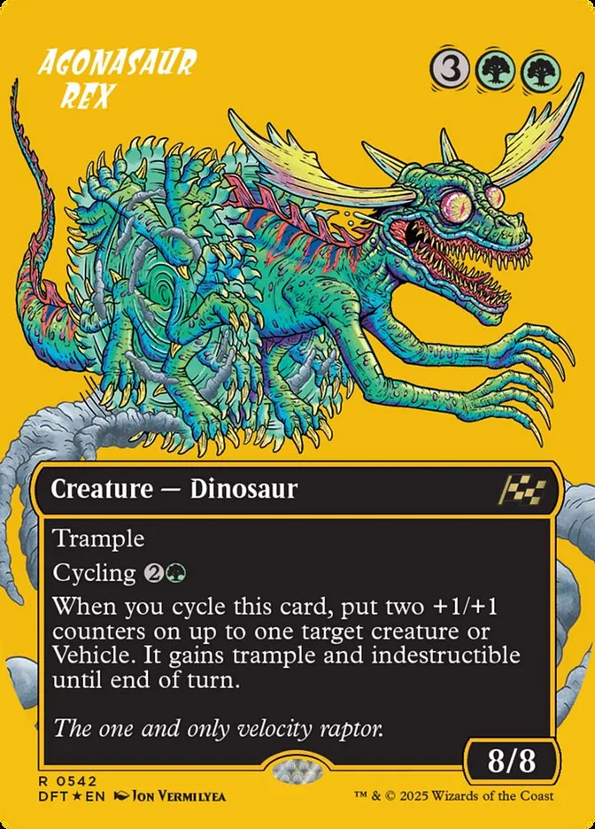 2025 Aetherdrift Agonasaur Rex rare #542 rare card image