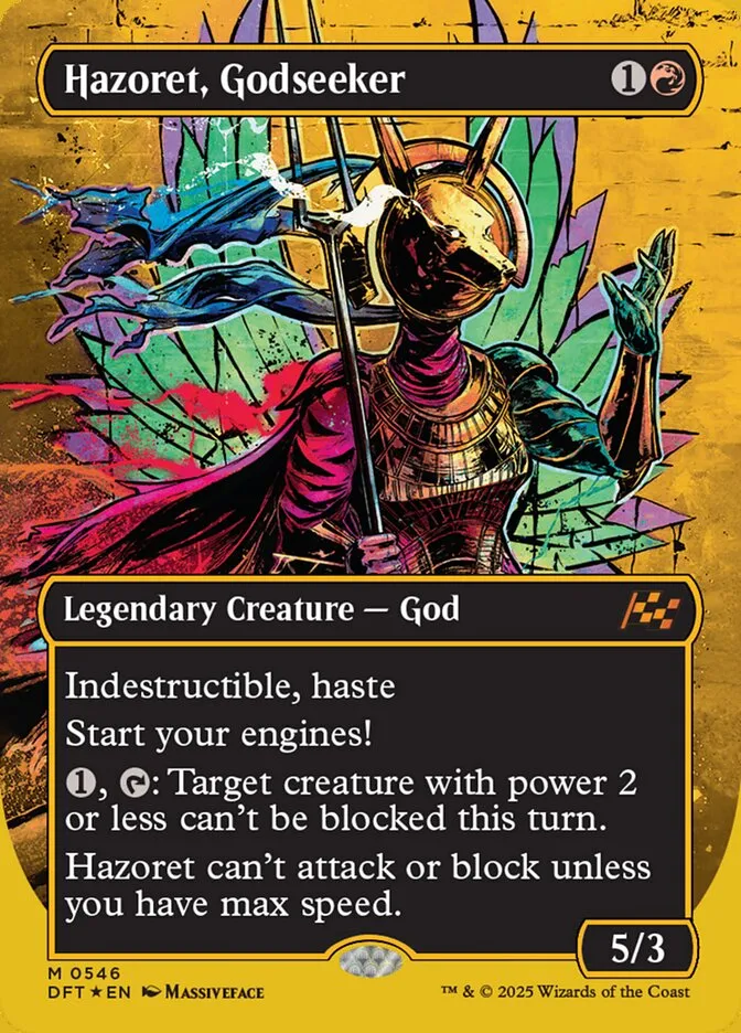 2025 Aetherdrift Hazoret, Godseeker #546 mythic card image