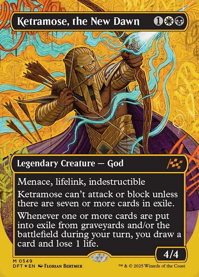 2025 Aetherdrift Ketramose, the New Dawn [First Place Foil] mythic #549 mythic card image