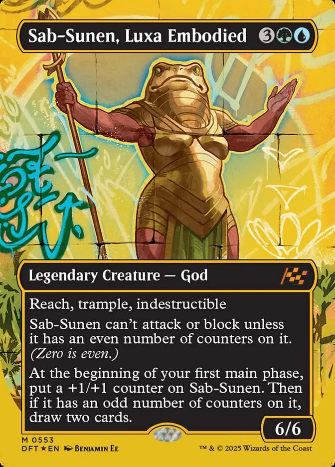 2025 Aetherdrift Sab-Sunen, Luxa Embodied mythic #553 mythic card image