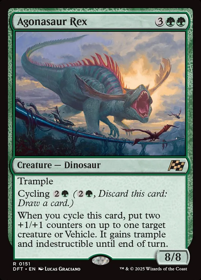 2025 Aetherdrift Agonasaur Rex [Foil] rare #151 rare card image