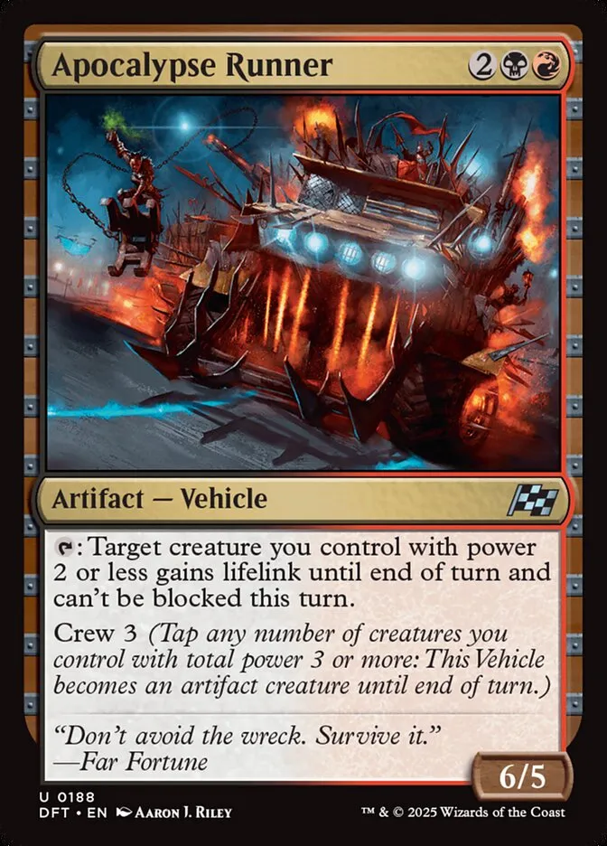 2025 Aetherdrift Apocalypse Runner uncommon #188 uncommon card image