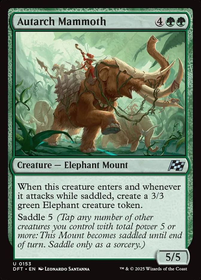 2025 Aetherdrift Autarch Mammoth uncommon #153 uncommon card image
