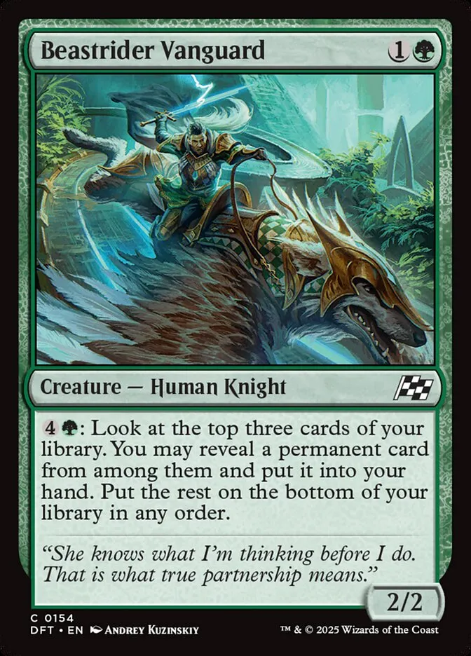 2025 Aetherdrift Beastrider Vanguard common #154 common card image