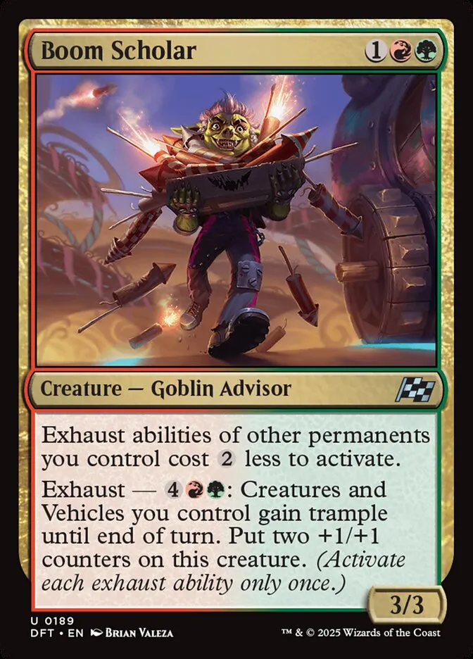 2025 Aetherdrift Boom Scholar [Foil] uncommon #189 uncommon card image