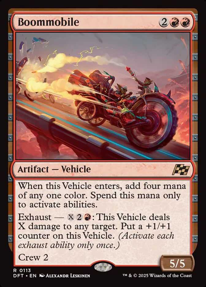 2025 Aetherdrift Boommobile rare #113 rare card image
