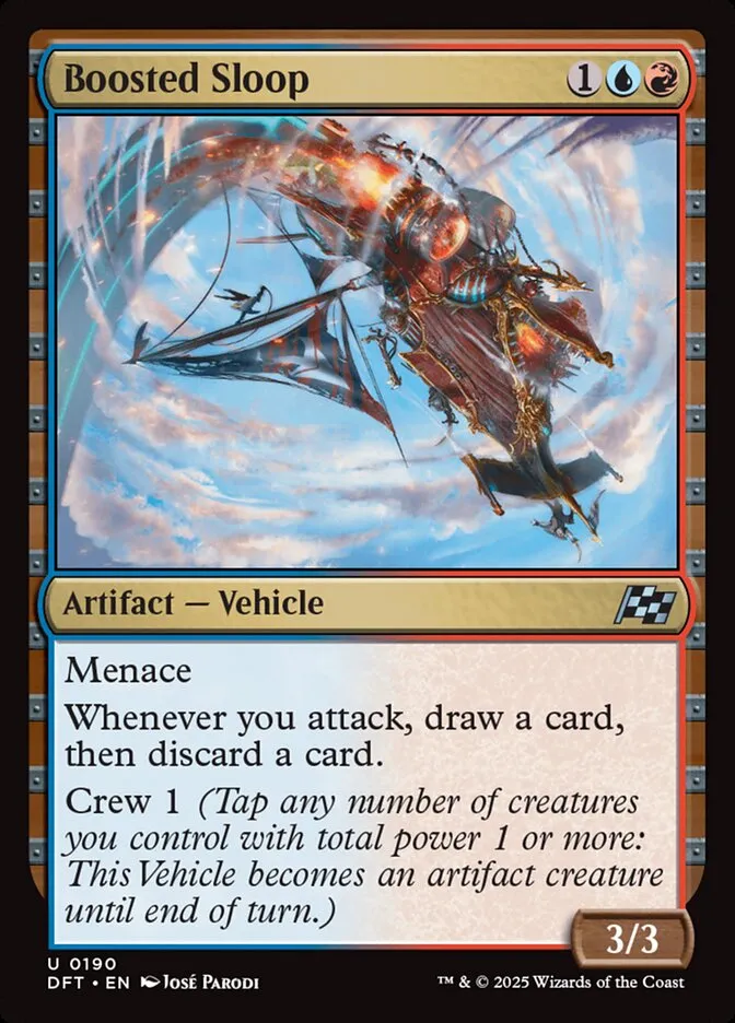 2025 Aetherdrift Boosted Sloop uncommon #190 uncommon card image