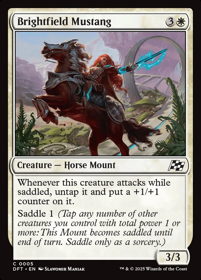2025 Aetherdrift Brightfield Mustang [Foil] common #5 common card image