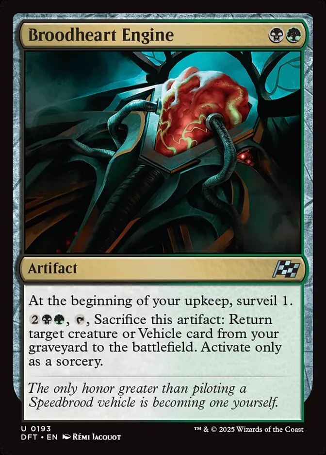 2025 Aetherdrift Broodheart Engine uncommon #193 uncommon card image