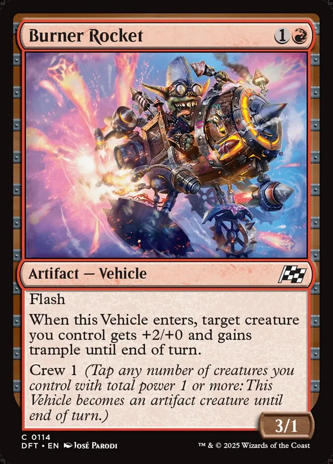 2025 Aetherdrift Burner Rocket common #114 common card image