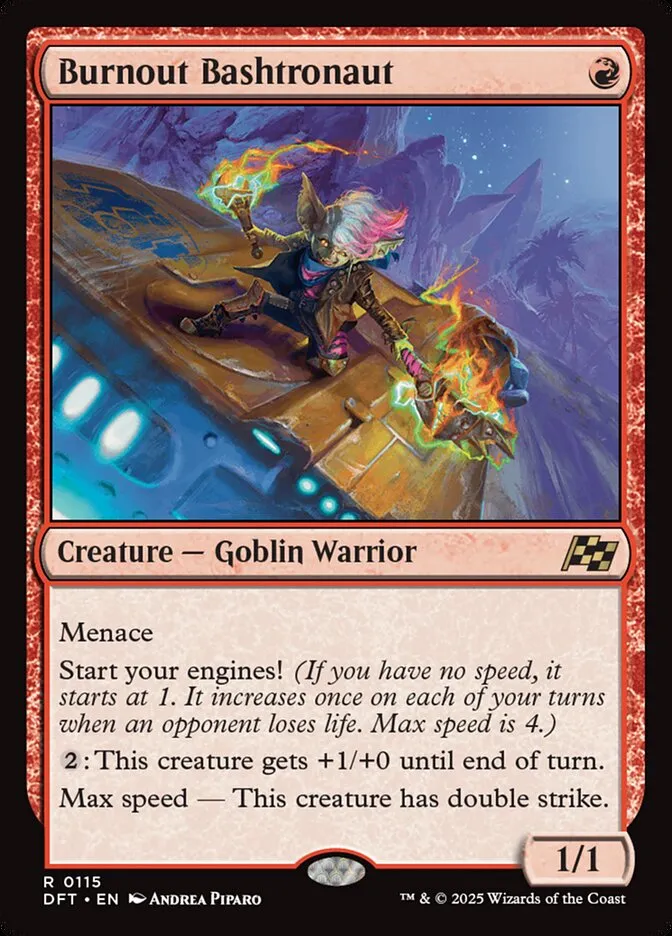 2025 Aetherdrift Burnout Bashtronaut rare #115 rare card image