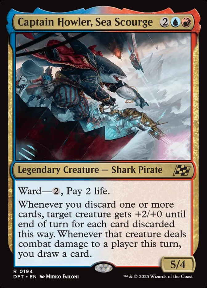 2025 Aetherdrift Captain Howler, Sea Scourge #194 rare card image
