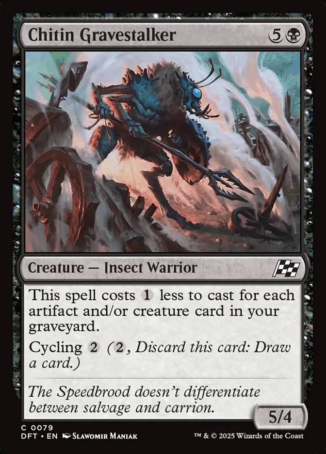 2025 Aetherdrift Chitin Gravestalker common #79 common card image