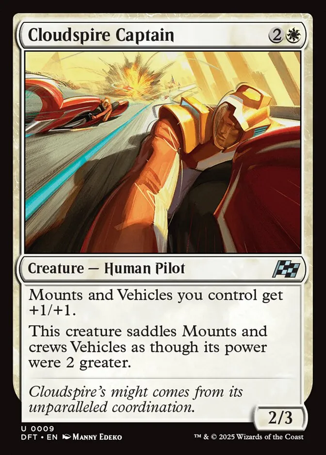 2025 Aetherdrift Cloudspire Captain [Foil] uncommon #9 uncommon card image