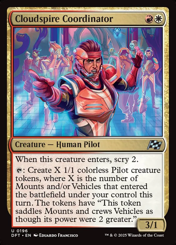 2025 Aetherdrift Cloudspire Coordinator uncommon #196 uncommon card image