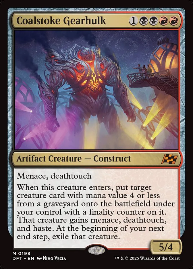 2025 Aetherdrift Coalstoke Gearhulk mythic #198 mythic card image