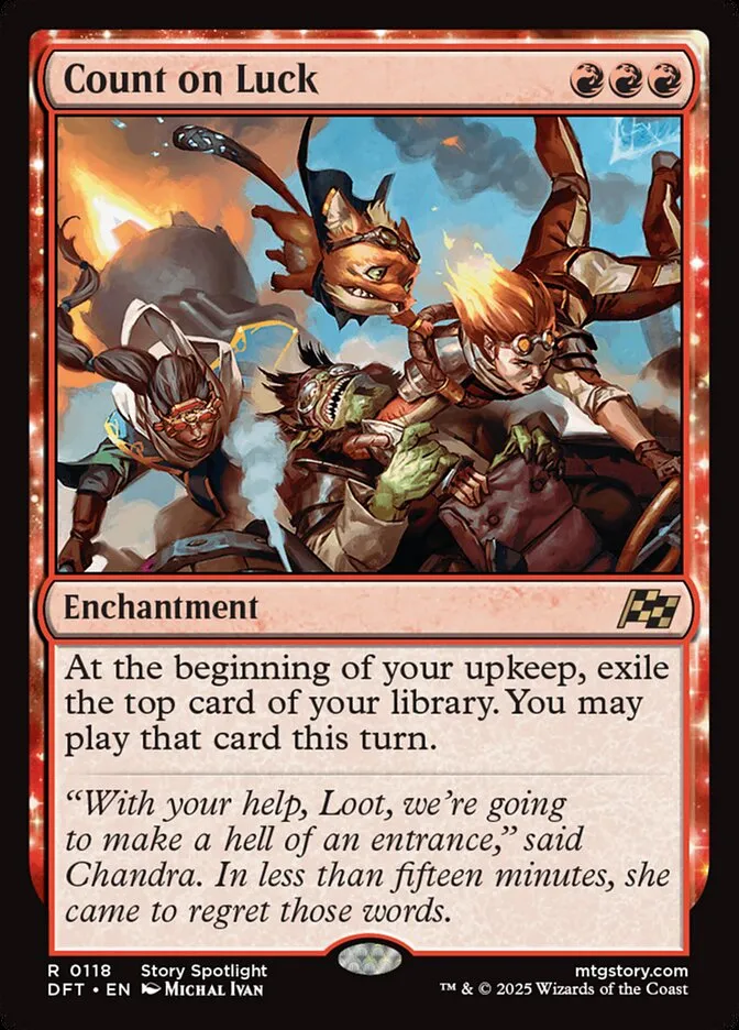 2025 Aetherdrift Count on Luck rare #118 rare card image