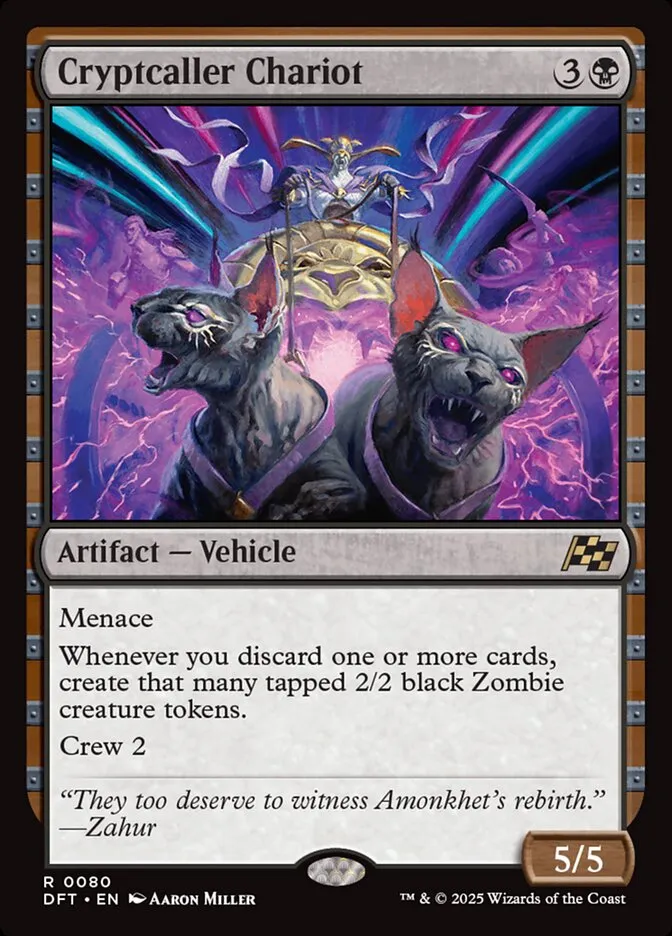 2025 Aetherdrift Cryptcaller Chariot rare #80 rare card image