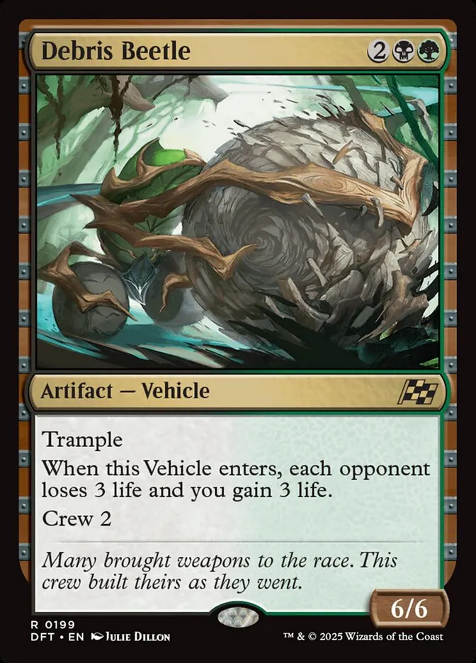 2025 Aetherdrift Debris Beetle rare #199 rare card image