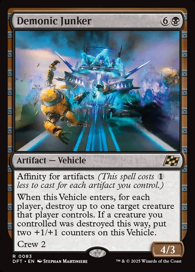 2025 Aetherdrift Demonic Junker rare #83 rare card image