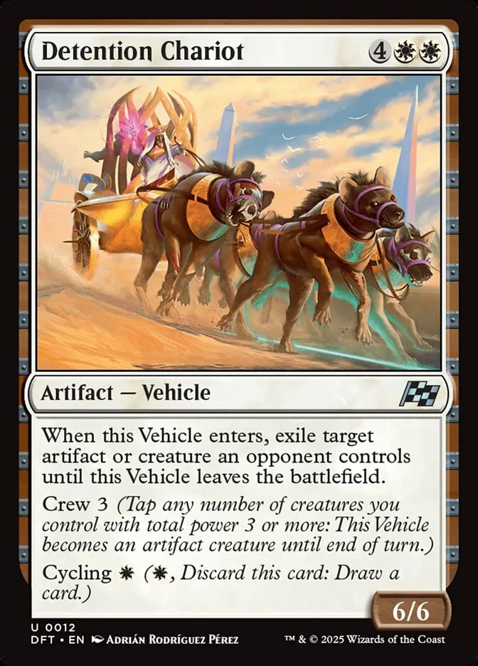 2025 Aetherdrift Detention Chariot uncommon #12 uncommon card image
