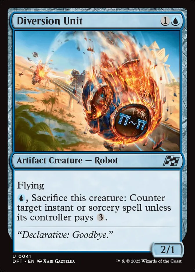 2025 Aetherdrift Diversion Unit uncommon #41 uncommon card image