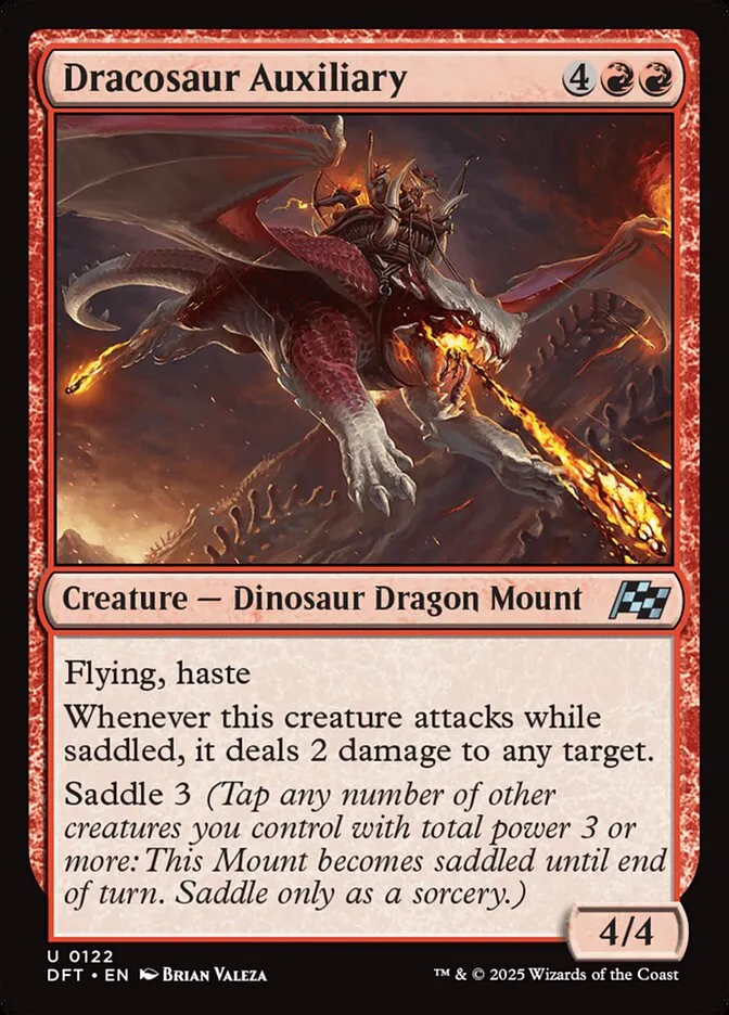 2025 Aetherdrift Dracosaur Auxiliary uncommon #122 uncommon card image