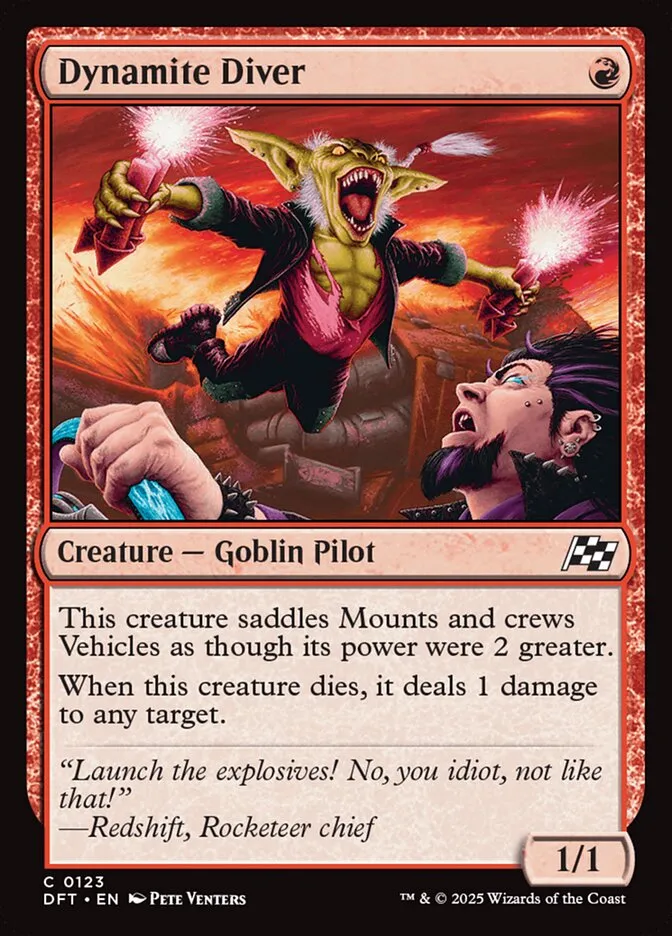 2025 Aetherdrift Dynamite Diver common #123 common card image