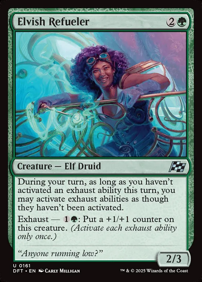 2025 Aetherdrift Elvish Refueler uncommon #161 uncommon card image