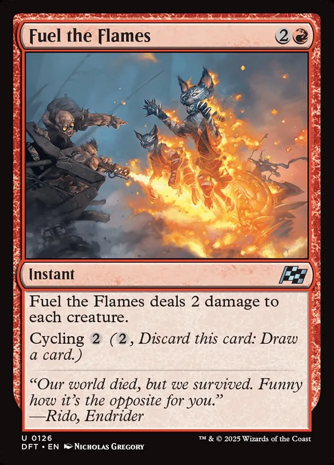 2025 Aetherdrift Fuel the Flames uncommon #126 uncommon card image