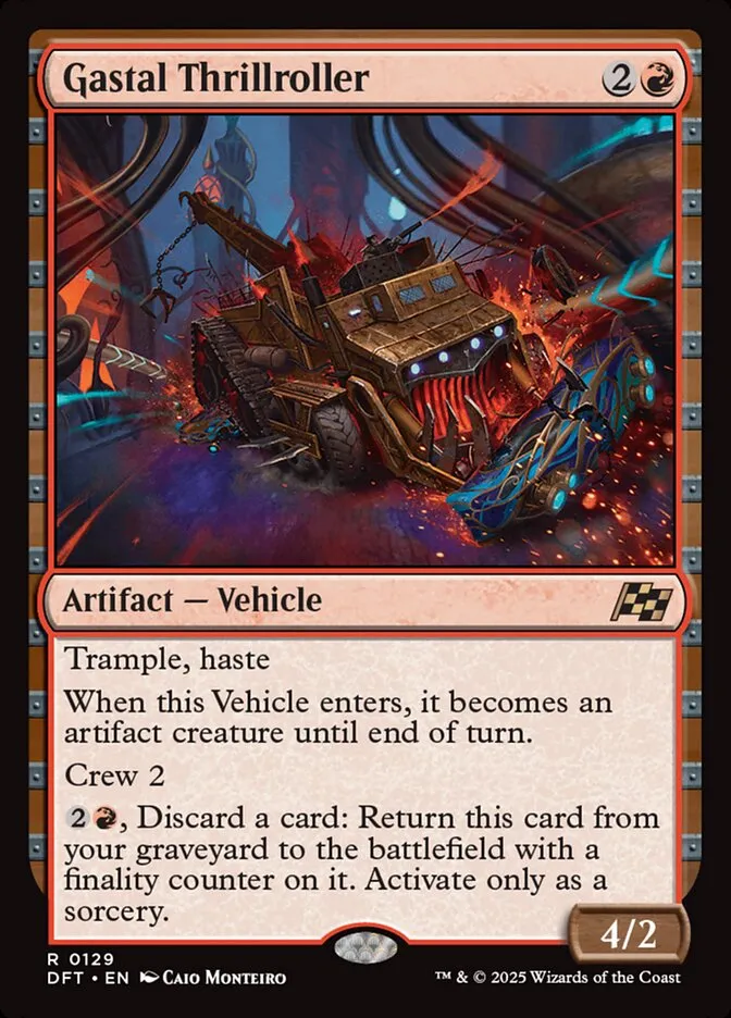 2025 Aetherdrift Gastal Thrillroller rare #129 rare card image