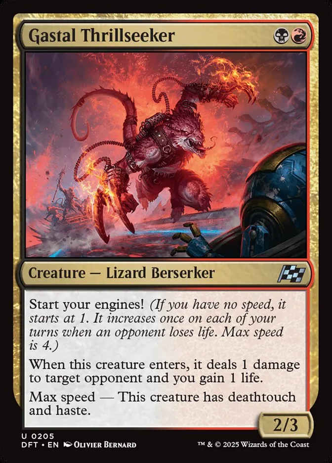 2025 Aetherdrift Gastal Thrillseeker uncommon #205 uncommon card image
