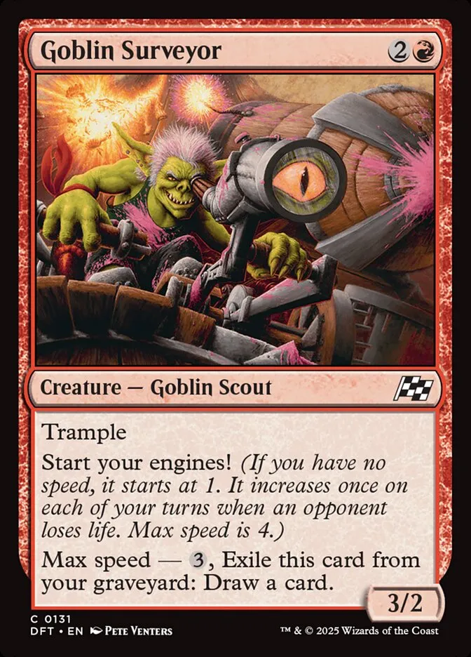 2025 Aetherdrift Goblin Surveyor common #131 common card image